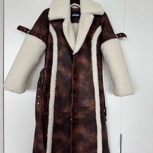 Apparis Chocolate and Ivory Teddy Jacket